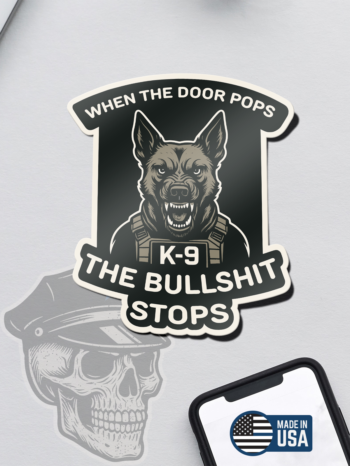 When The Door Pops, The Bullshit Stops Sticker